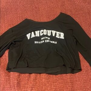 Black Vancouver Graphic Women's Top